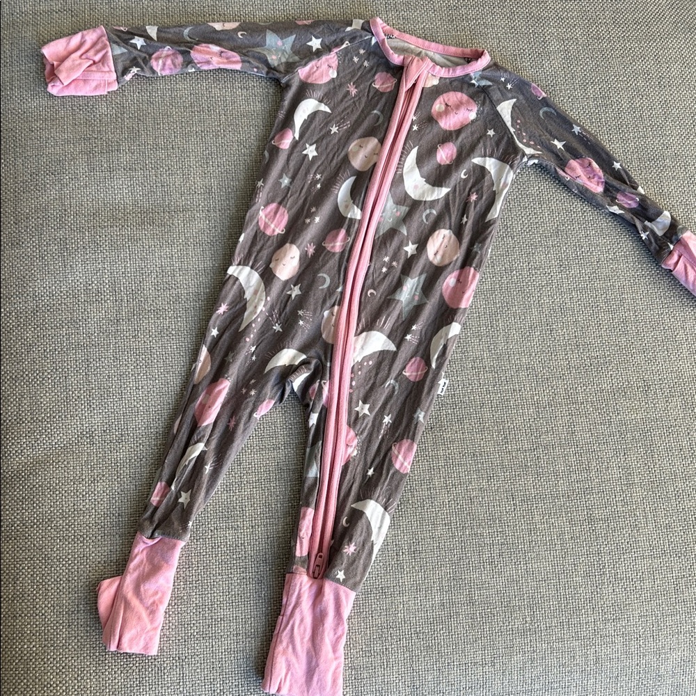 Little Sleepies Pink and Gray Baby Outfit